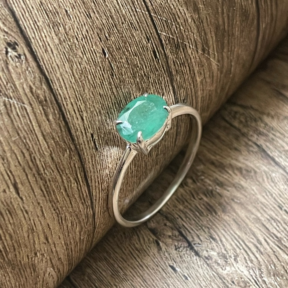 925 Sterling Silver Emerald ring, US: 6, 7 & 9 “Royal Delicacies”
